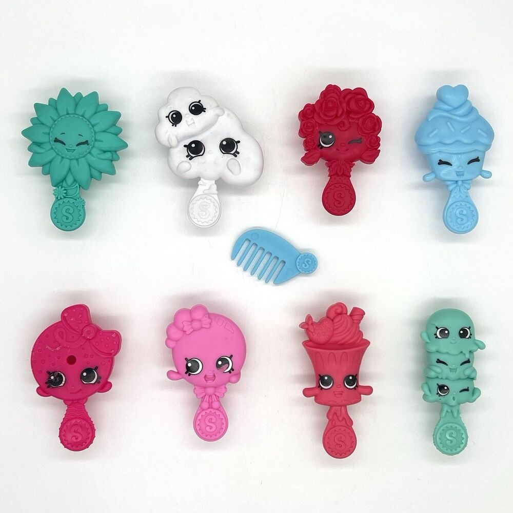 Shopkins Shoppies Doll Hair Brushes Mixed LOT of 9 Moose Toys Accessories Comb